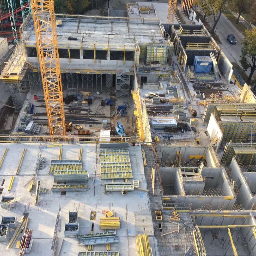Gerüst für eine Großbaustelle im Wiener Prater